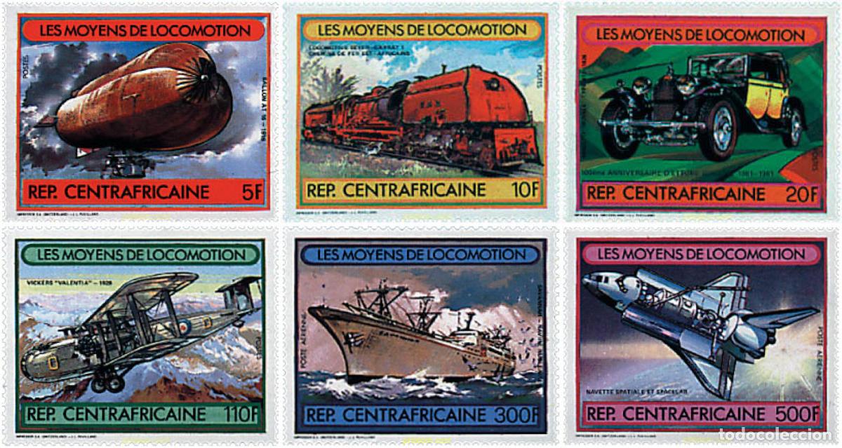 Sellos: 60855 MNH CENTROAFRICANA 1982 MEDIOS DE TRANSPORTE