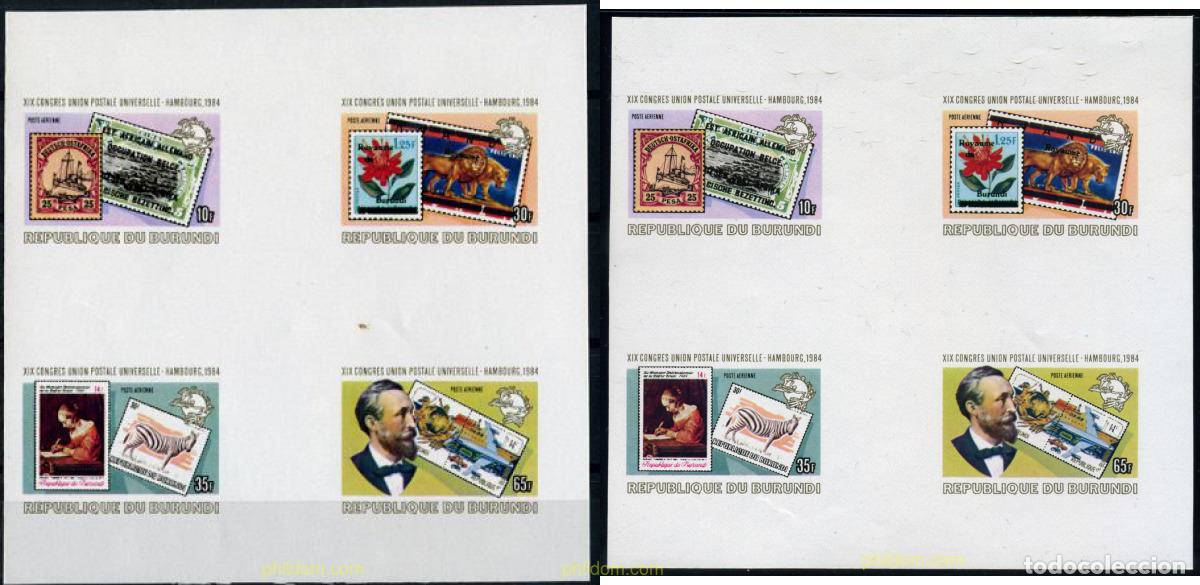 Sellos: 202583 MNH BURUNDI 1984 19 CONGRESO DE LA UPU EN HAMBURGO