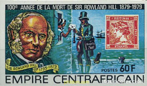 Sellos: 207405 MNH CENTROAFRICANA 1978 CENTENARIO DE LA MUERTE DE SIR ROWLAND HILL