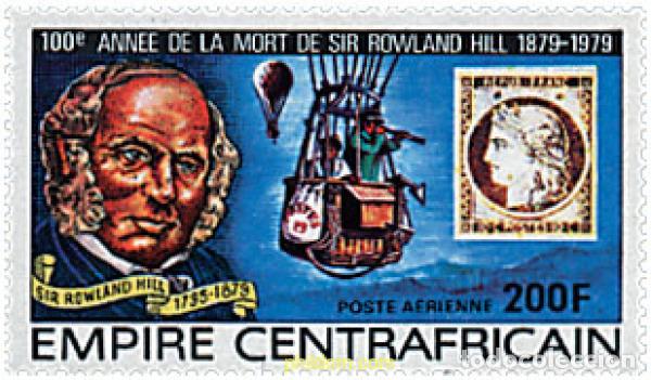 Timbres: 678604 MNH CENTROAFRICANA 1978 CENTENARIO DE LA MUERTE DE SIR ROWLAND HILL