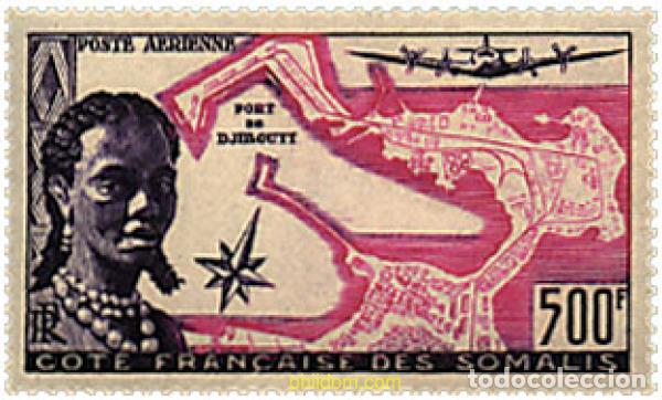 Sellos: 58575 HINGED COSTA DE LOS SOMALIS 1956 PUERTO DE DJIBOUTI