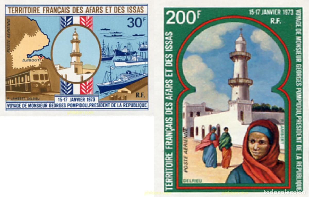 Sellos: 158545 MNH AFARS E ISSAS 1973 VIAJE DEL PRESIDENTE POMPIDOU