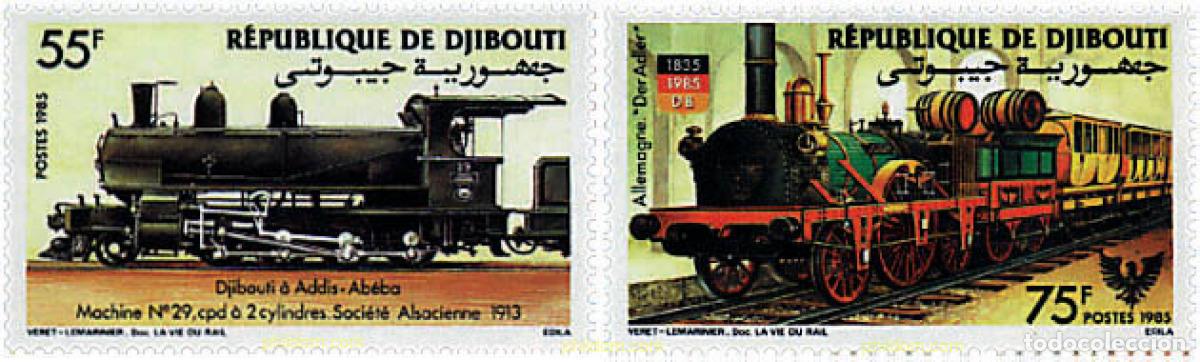 Sellos: 60860 MNH DJIBOUTI 1985 150 ANIVERSARIO DE LOS FERROCARRILES ALEMANES
