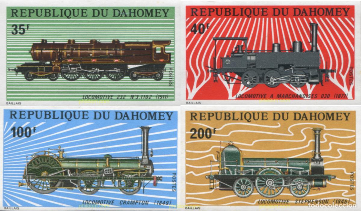 Sellos: 193499 MNH DAHOMEY 1974 LOCOMOTORAS