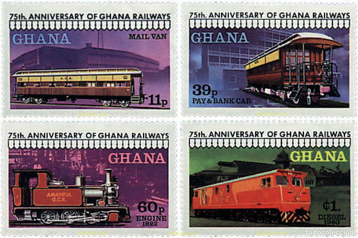 Sellos: 59782 MNH GHANA 1978 75 ANIVERSARIO DEL FERROCARRIL