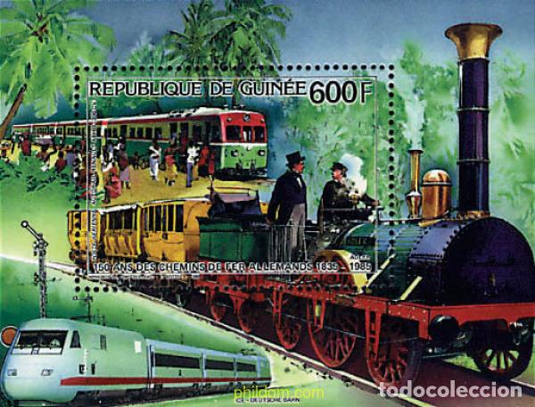 Sellos: 60904 MNH GUINEA 1986 150 ANIVERSARIO DE LOS FERROCARRILES ALEMANES