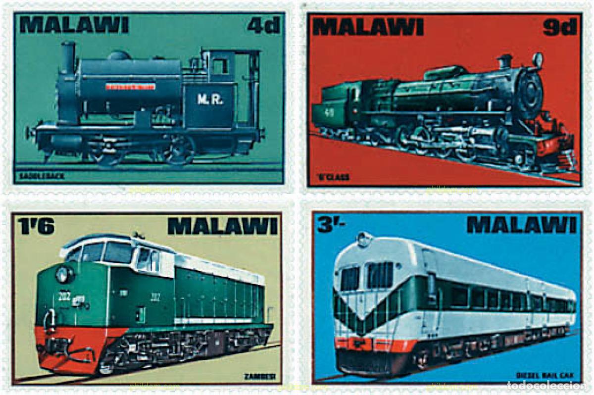 Sellos: 55784 MNH MALAWI 1968 LOCOMOTORAS