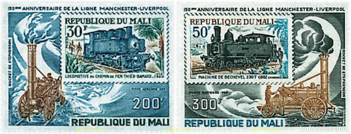 Sellos: 60429 MNH MALI 1980 150 ANIVERSARIO DEL FERROCARRIL LIVERPOOL-MANCHESTER