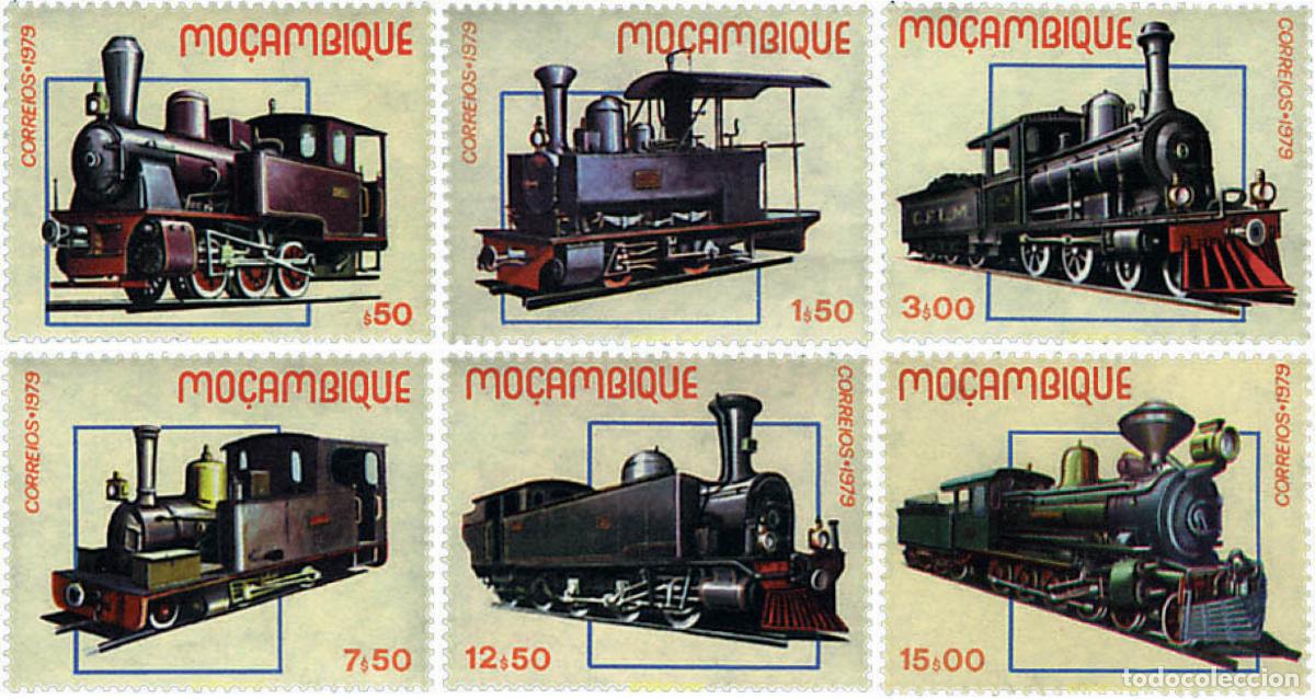 Sellos: 56228 MNH MOZAMBIQUE 1979 LOCOMOTORAS ANTIGUAS