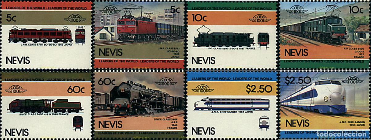 Sellos: 56265 MNH NEVIS 1984 LOCOMOTORAS