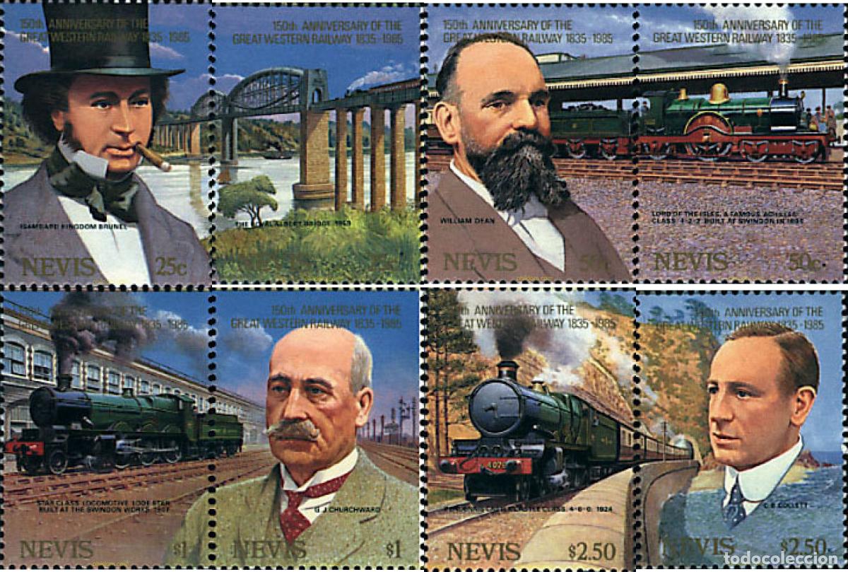 Sellos: 56268 MNH NEVIS 1985 150 ANIVERSARIO DEL FERROCARRIL