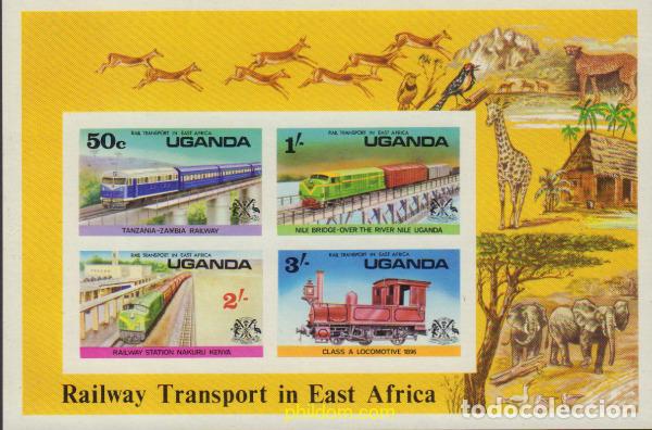 Sellos: 367822 MNH UGANDA 1976 TRANSPORTES FERROVIARIOS
