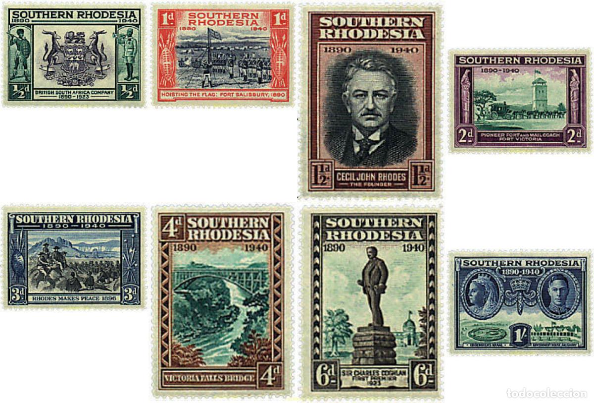 Sellos: 618932 HINGED RODESIA DEL SUR 1940 50 ANIVERSARIO DE LA FUNDACION DE RODESIA