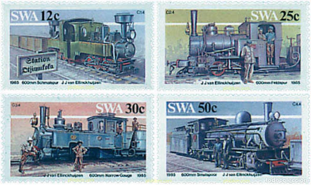 Sellos: 58956 MNH SUR OESTE AFRICANO 1985 LOCOMOTORAS DE VIA ESTRECHA