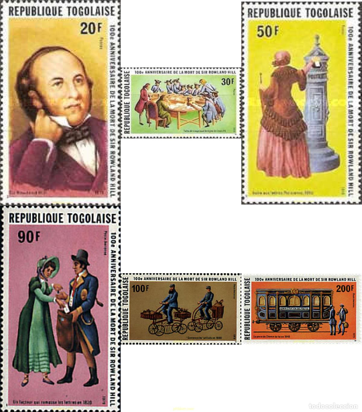 Sellos: 59185 MNH TOGO 1979 CENTENARIO DE LA MUERTE DE SIR ROWLAND HILL