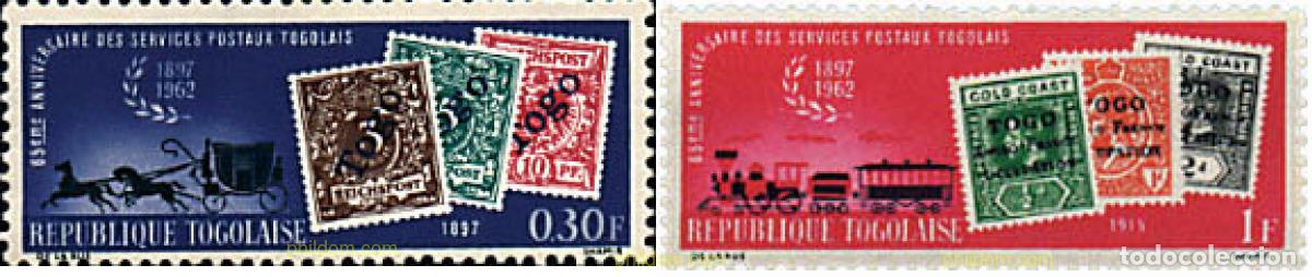 Sellos: 647141 MNH TOGO 1963 65 ANIVERSARIO DE LOS SERVICIOS POSTALES