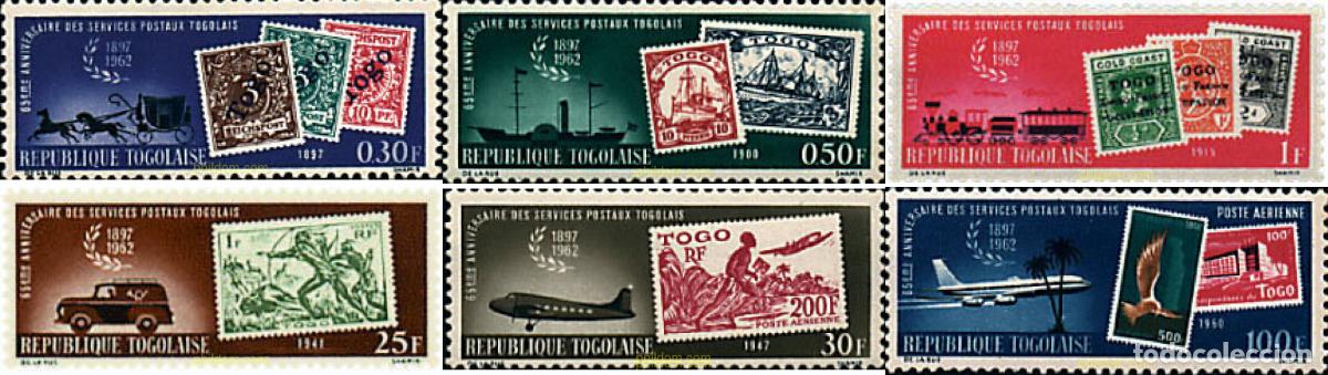 Sellos: 678528 MNH TOGO 1963 65 ANIVERSARIO DE LOS SERVICIOS POSTALES