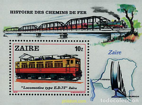 Sellos: 61400 MNH ZAIRE 1980 LOCOMOTORAS