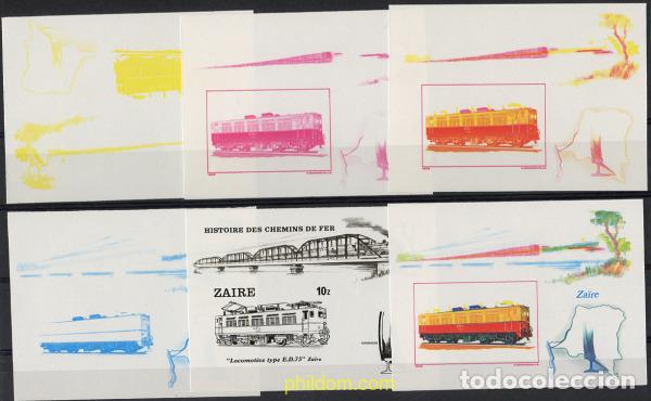 Sellos: 254175 MNH ZAIRE 1980 LOCOMOTORAS