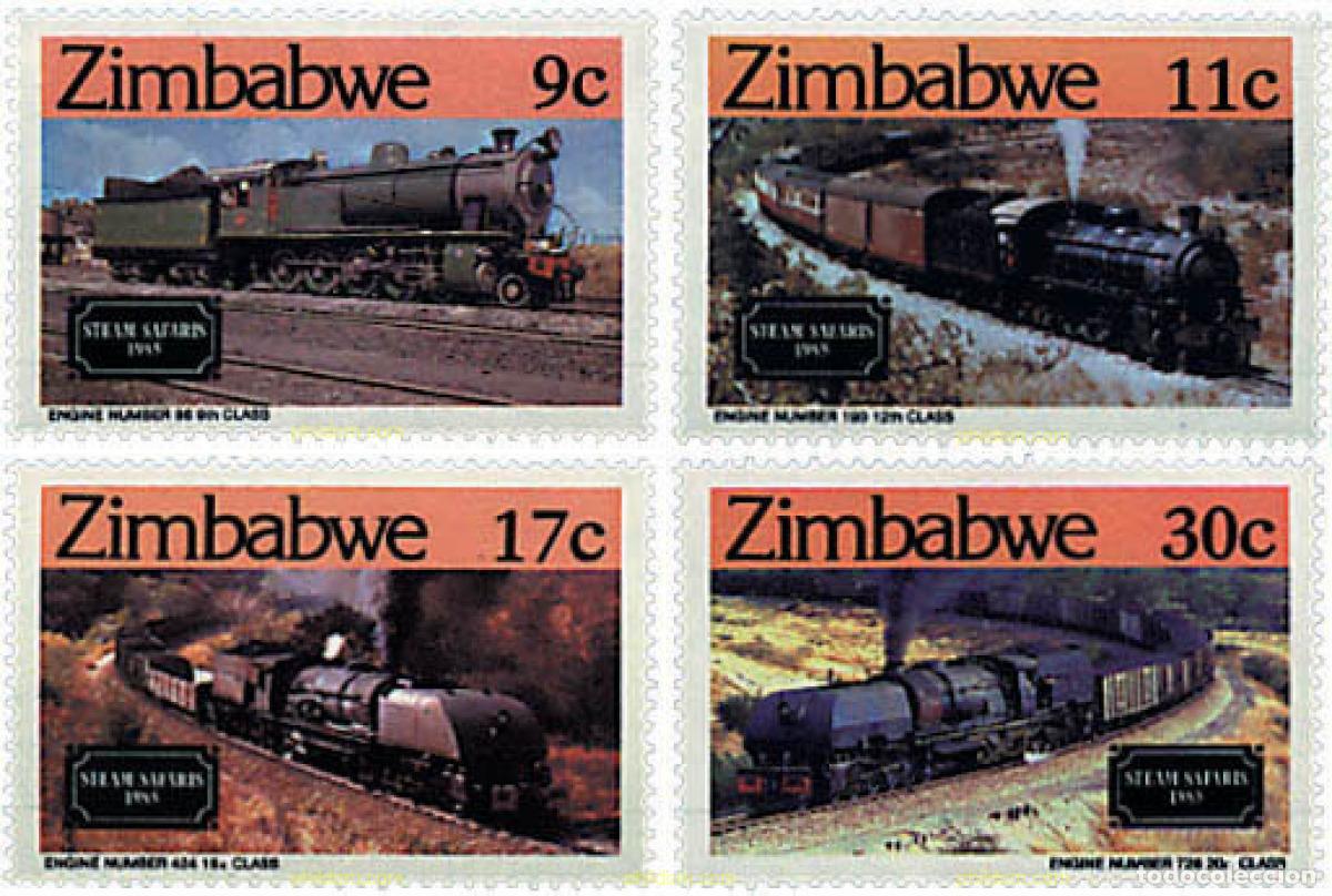Sellos: 60103 MNH ZIMBABUE 1985 TRENES