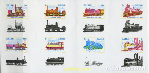 Sellos: 254143 MNH ZAIRE 1980 LOCOMOTORAS