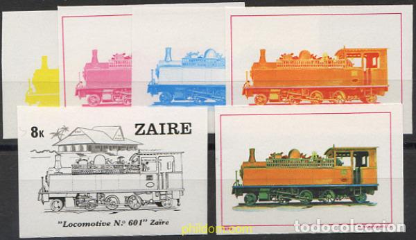 Sellos: 254149 MNH ZAIRE 1980 LOCOMOTORAS