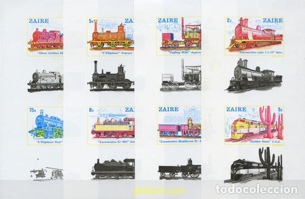 Sellos: 254154 MNH ZAIRE 1980 LOCOMOTORAS