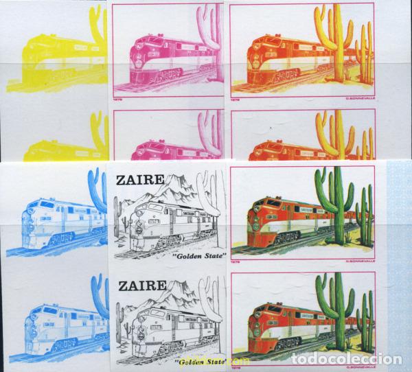 Sellos: 254165 MNH ZAIRE 1980 LOCOMOTORAS