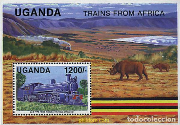 Sellos: 255435 MNH UGANDA 1991 FERROCARRILES DE AFRICA