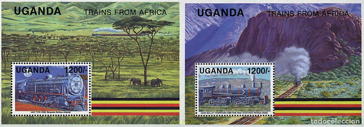 Sellos: 296925 MNH UGANDA 1991 FERROCARRILES DE AFRICA