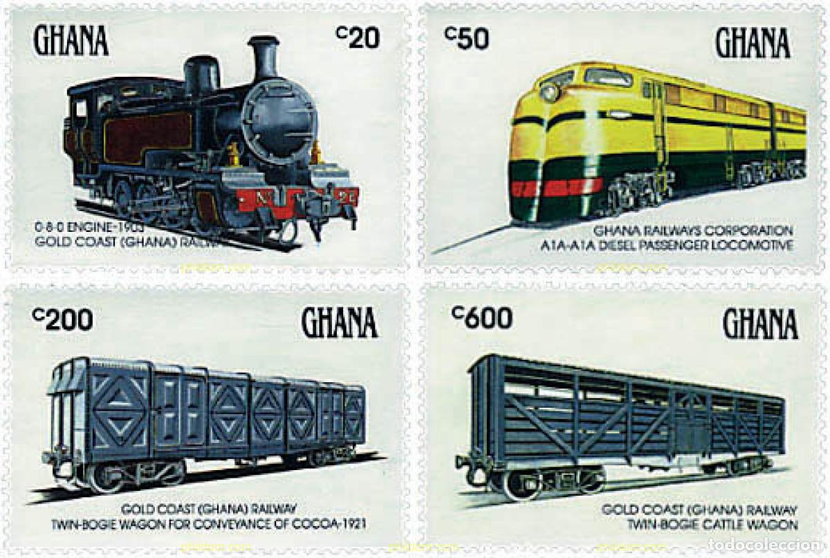 Sellos: 317412 MNH GHANA 1992 FERROCARRILES