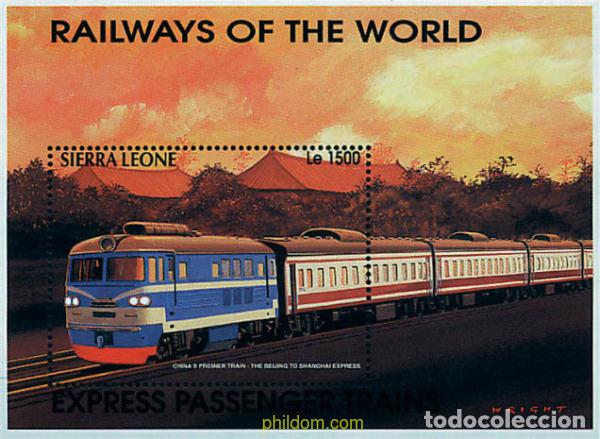 Sellos: 362256 MNH SIERRA LEONA 1995 TRENES DEL MUNDO