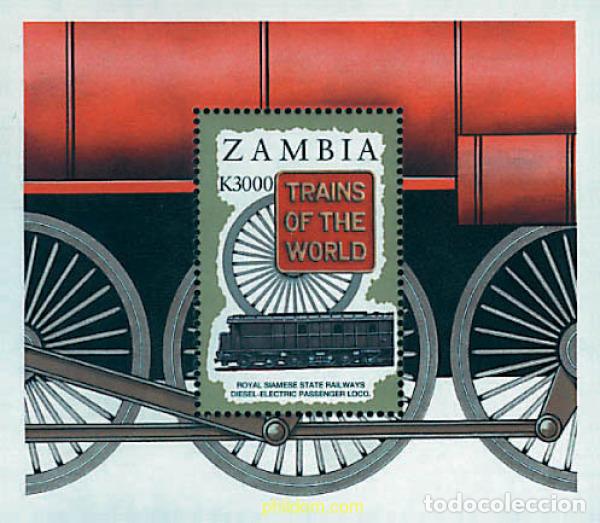 Sellos: 244217 MNH ZAMBIA 1997 LOCOMOTORAS DEL MUNDO