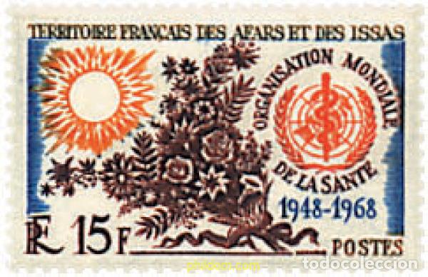 Sellos: 78586 MNH AFARS E ISSAS 1968 20 ANIVERSARIO DE LA ORGANIZACION MUNDIAL DE LA SALUD