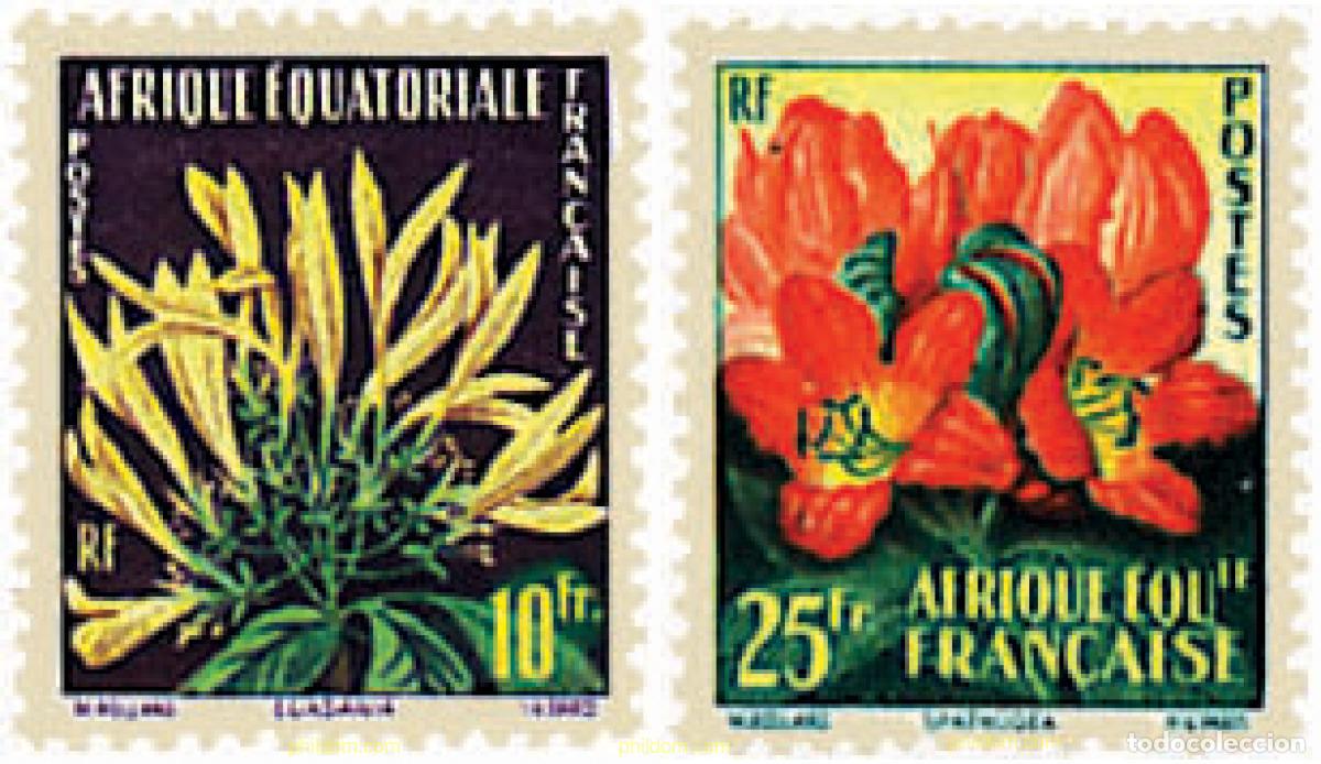 Sellos: 78845 MNH AFRICA ECUATORIAL FRANCESA 1958 FLORES