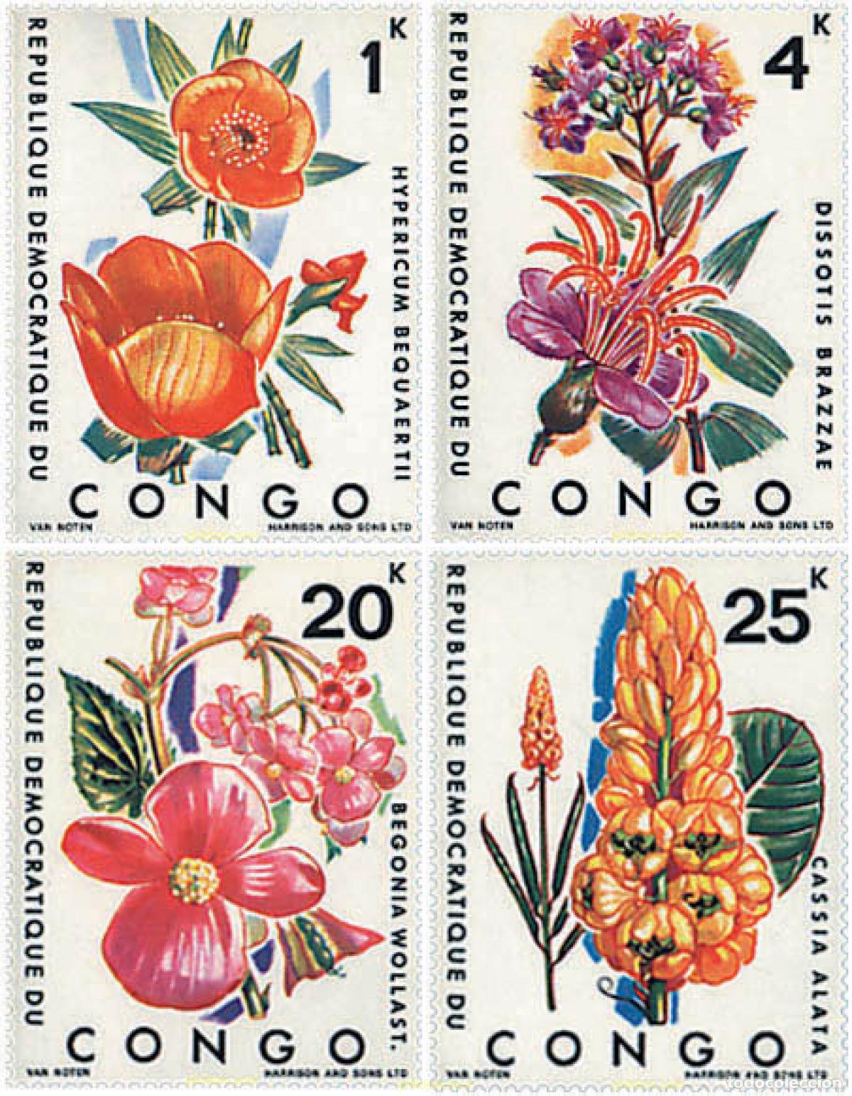 Sellos: 98417 MNH CONGO EX-BELGA 1971 FLORES DEL CONGO