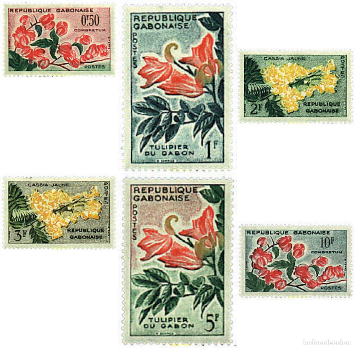Sellos: 90880 MNH GABON 1961 FLORES