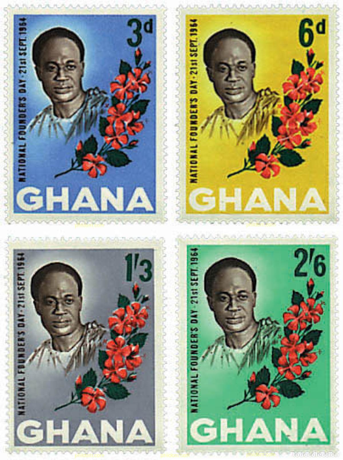 Sellos: 99632 MNH GHANA 1964 DIA DEL FUNDADOR
