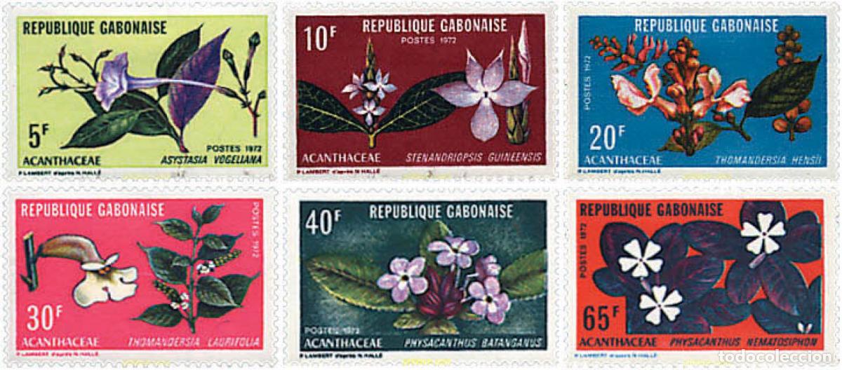 Sellos: 90919 MNH GABON 1972 FLORES