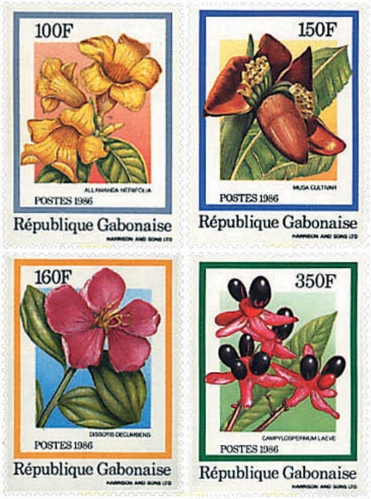 Sellos: 90950 MNH GABON 1986 FLORES AUTOCTONAS