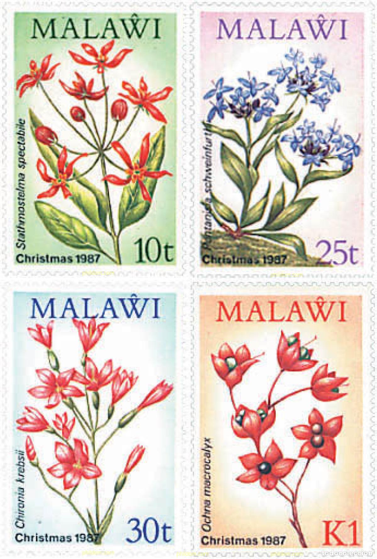 Sellos: 95652 MNH MALAWI 1987 FLORES LOCALES