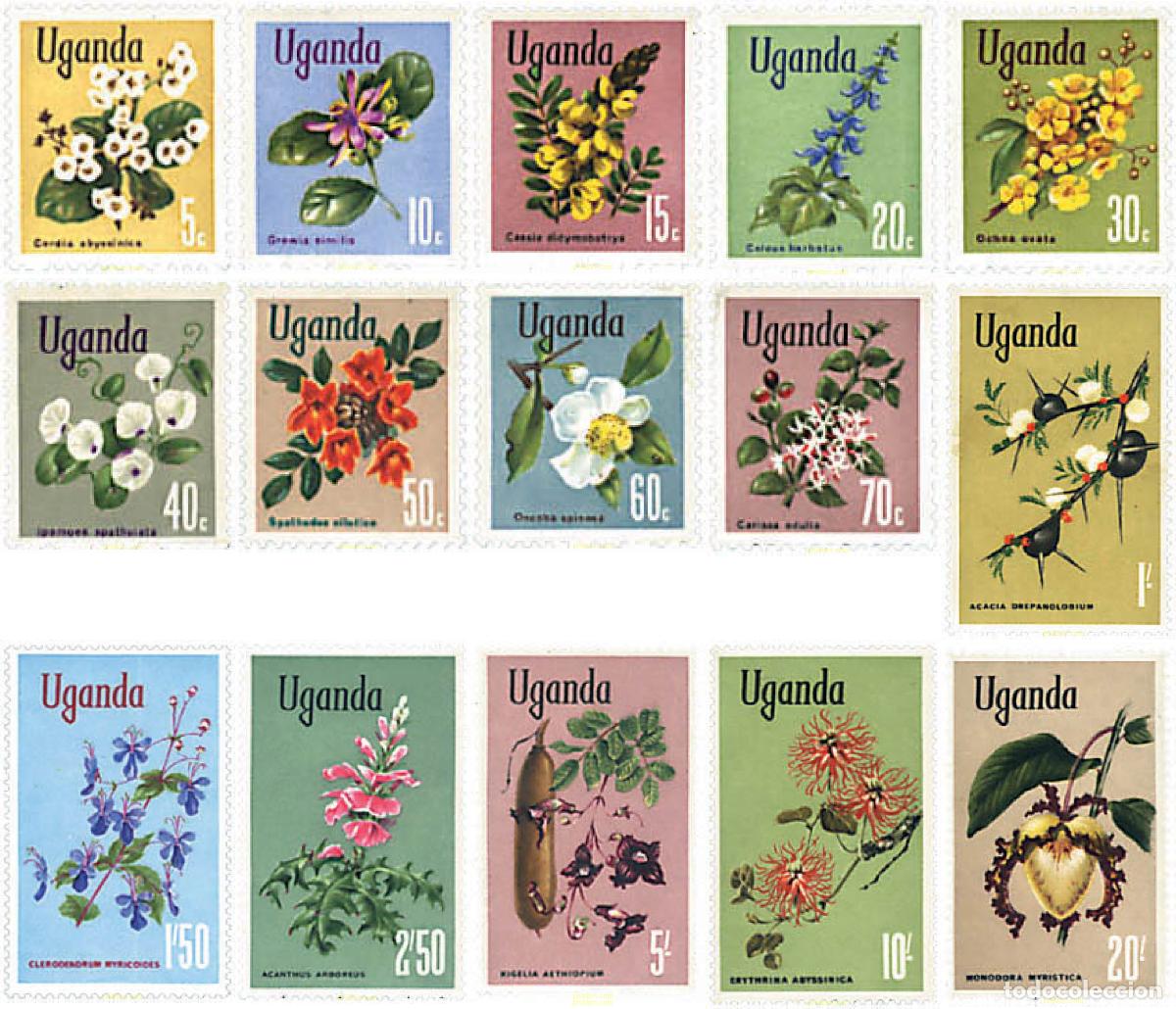 Stamps: 92409 MNH UGANDA 1969 FLORES DEL ESTE AFRICANO