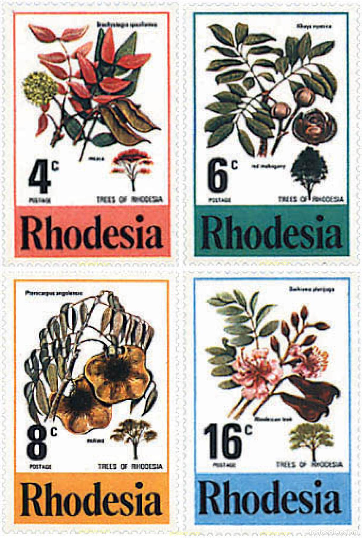 Stamps: 93843 MNH RODESIA 1976 FLORES DE ARBOLES