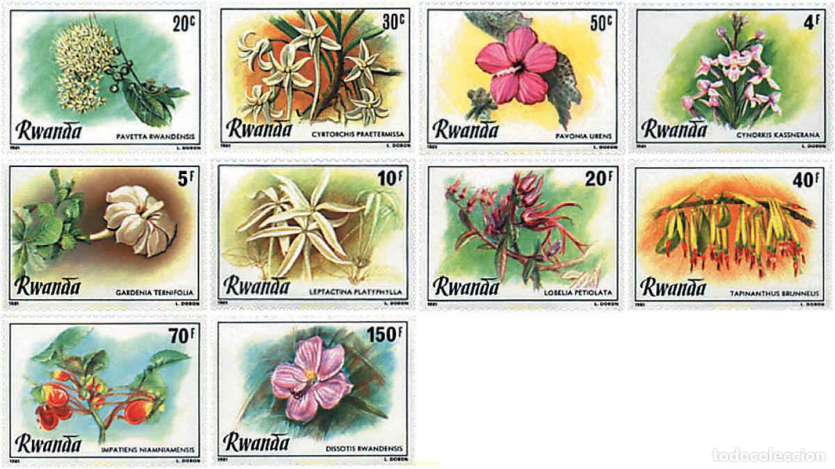 Sellos: 95115 MNH RUANDA 1981 FLORES