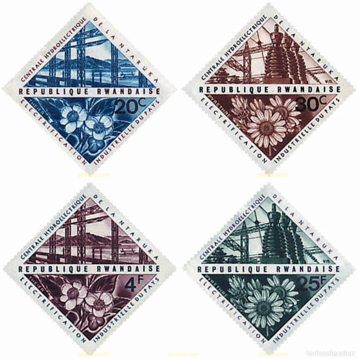 Sellos: 294617 MNH RUANDA 1967 ELECTRIFICACION INDUSTRIAL DEL PAIS
