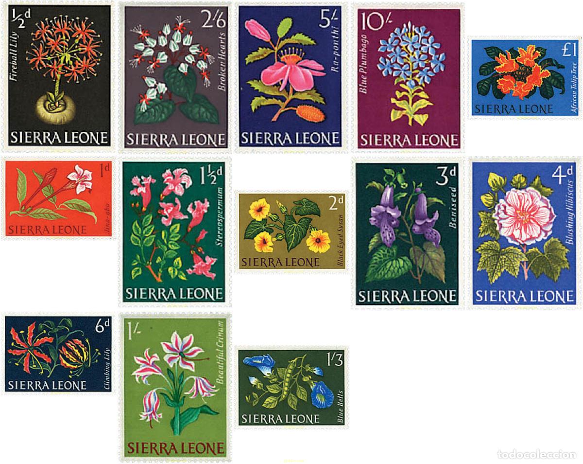 Sellos: 241776 HINGED SIERRA LEONA 1963 FLORES REGIONALES