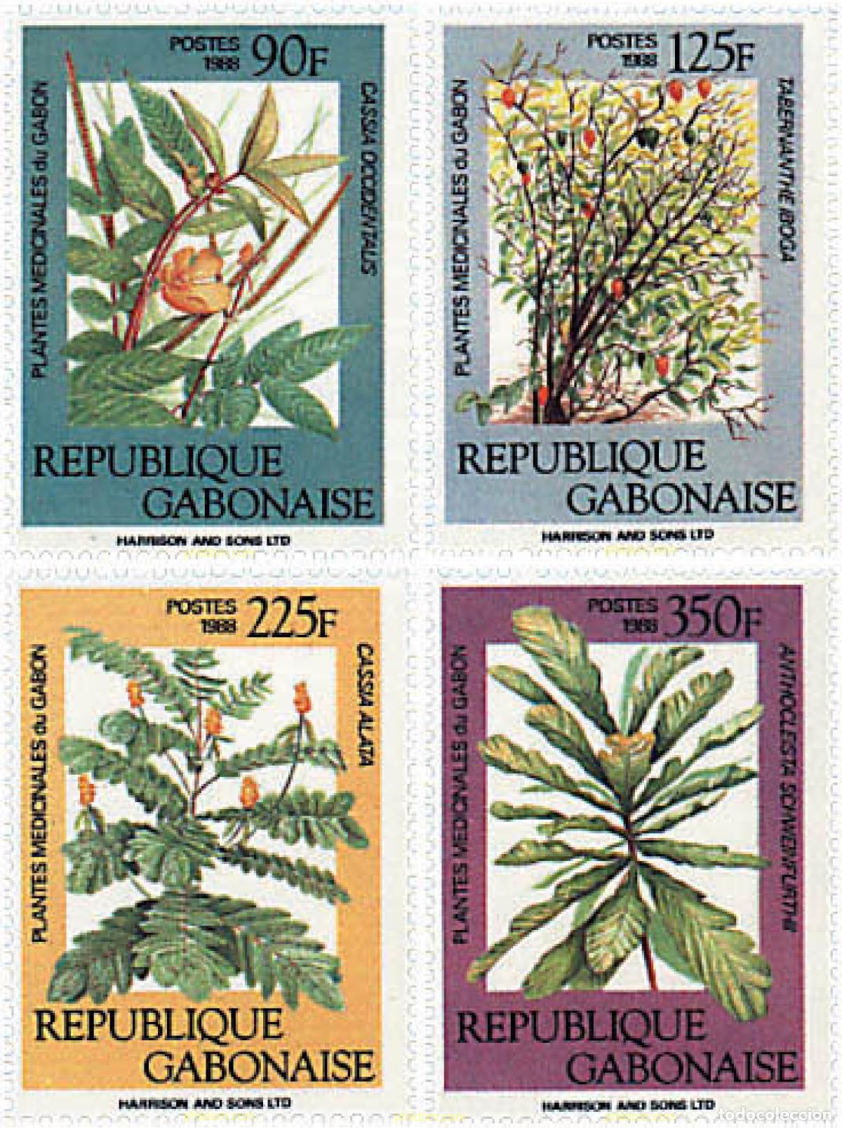 Sellos: 90953 MNH GABON 1988 PLANTAS MEDICINALES DEL GABON