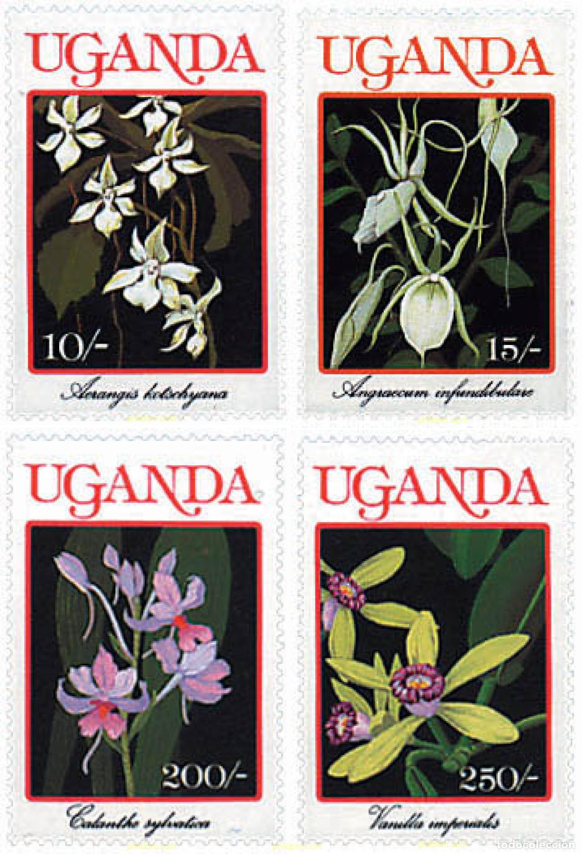 Sellos: 297805 MNH UGANDA 1989 ORQUIDEAS DE UGANDA