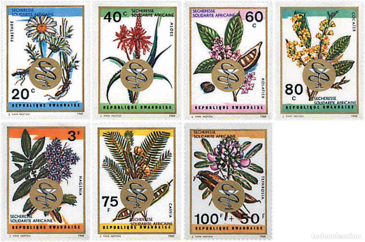 Sellos: 93893 MNH RUANDA 1973 PLANTAS MEDICINALES