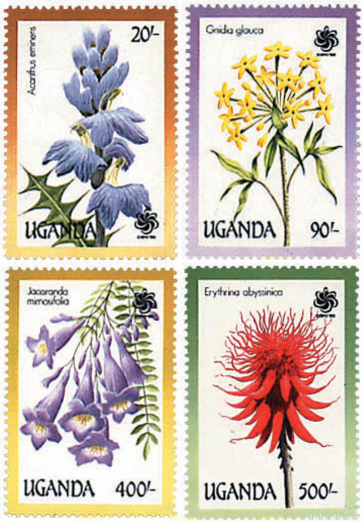 Sellos: 296785 MNH UGANDA 1990 EXPO 90. EXPOSICION UNIVERSAL DE JARDINES Y ESPACIOS VERDES DE OSAKA